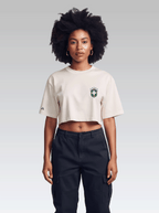 Cropped Aqui é o Brasil - Off White