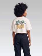 Cropped Aqui é o Brasil - Off White