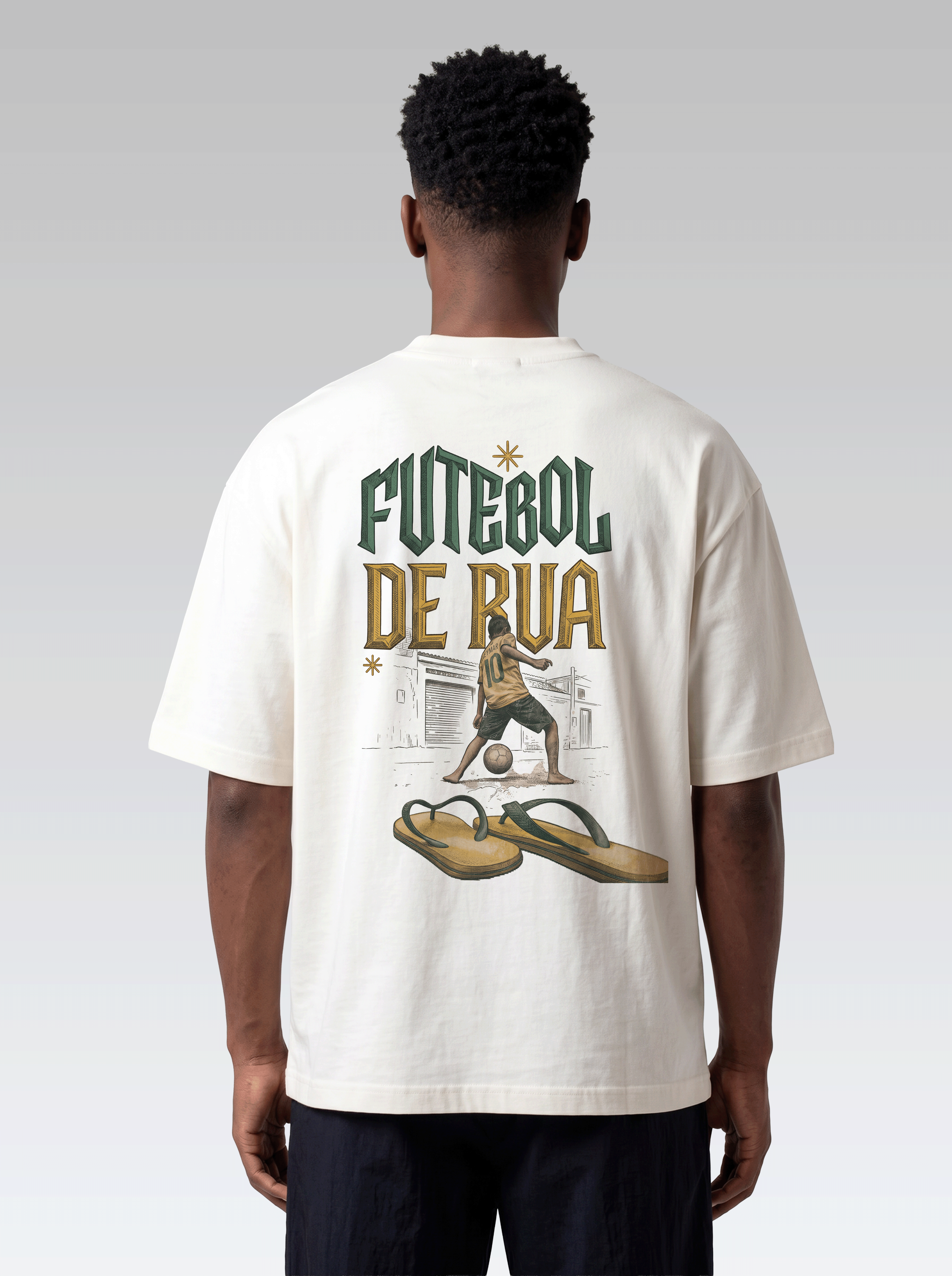 Oversized Futebol de Rua - Off White