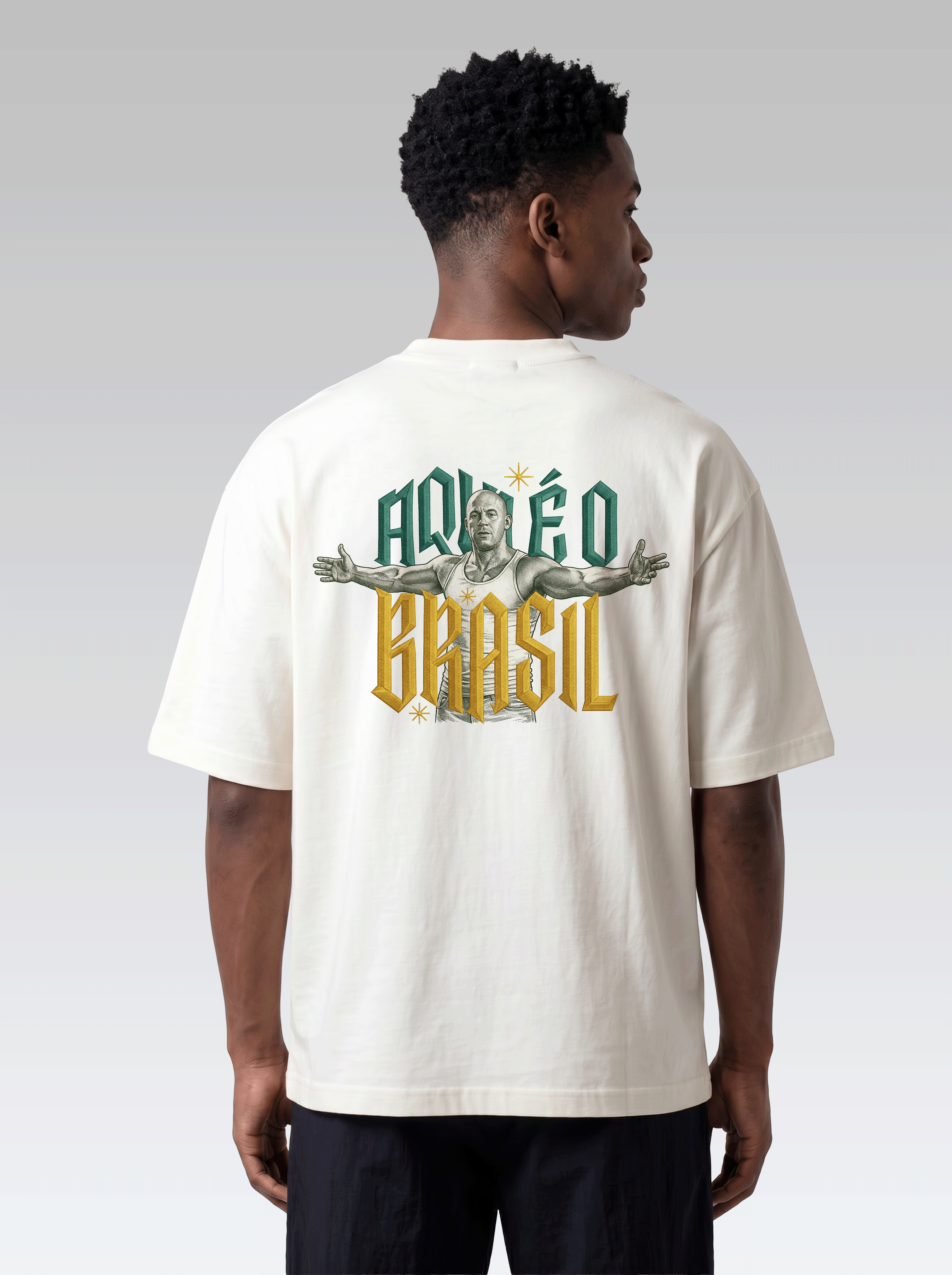 Oversized Aqui é o Brasil - Off White